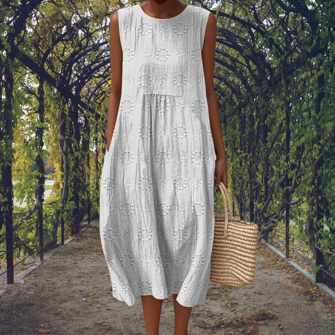 Aikaterini | Elegant Sleeveless Dress with Pockets