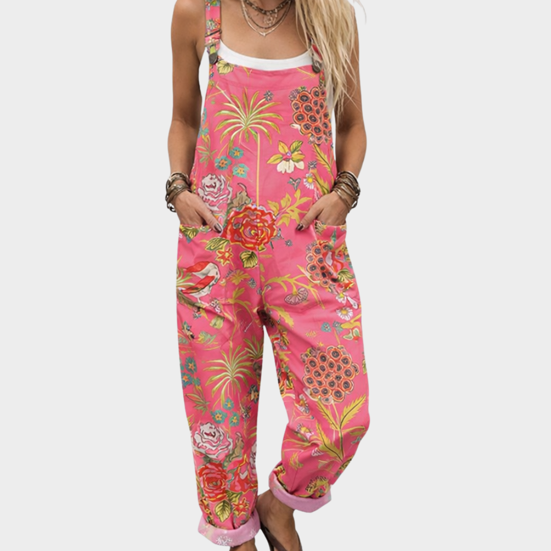 Comfortable Printed Overall | Pink