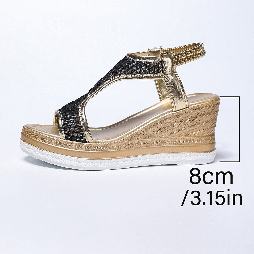 Hailey | Ergonomic Mesh Wedge Sandal