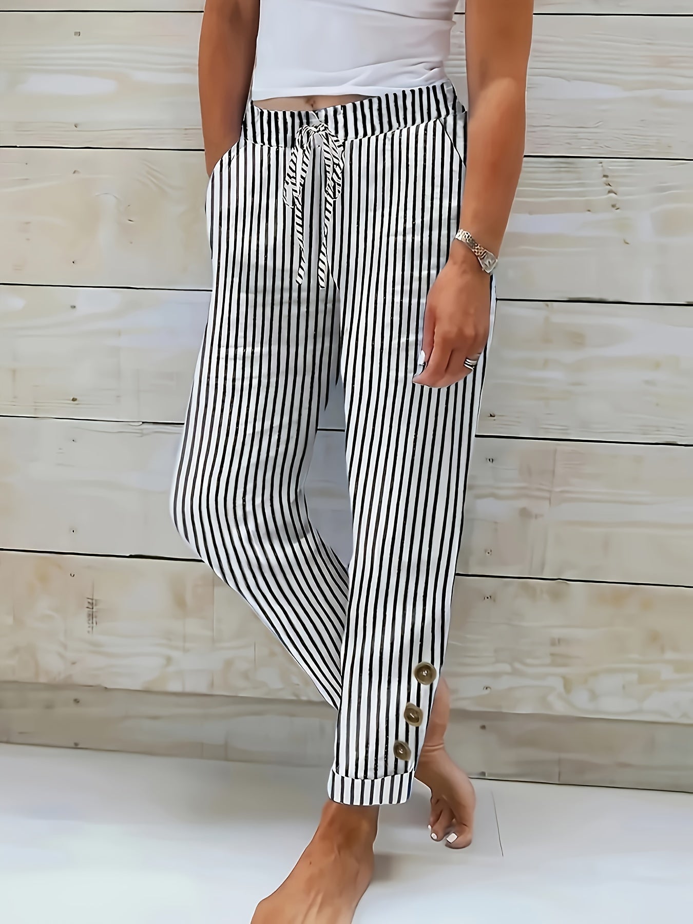 Raquelle | Casual Striped Pants