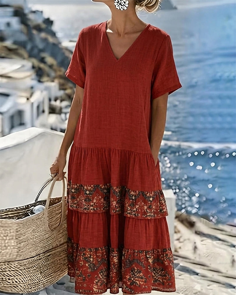 Martina | Loose Floral Midi Dress
