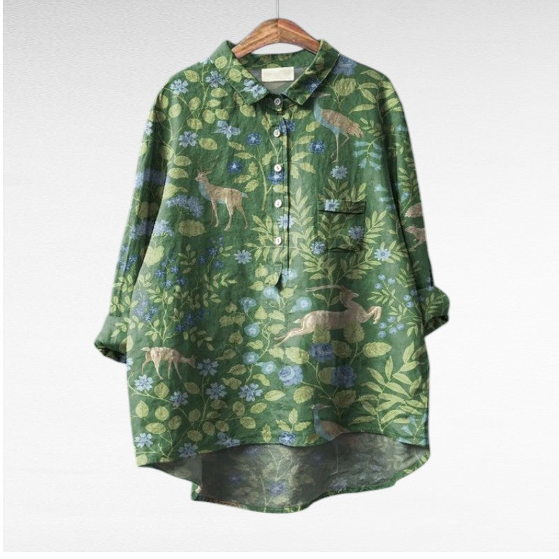 Seraphina | Artistic Floral Blouse