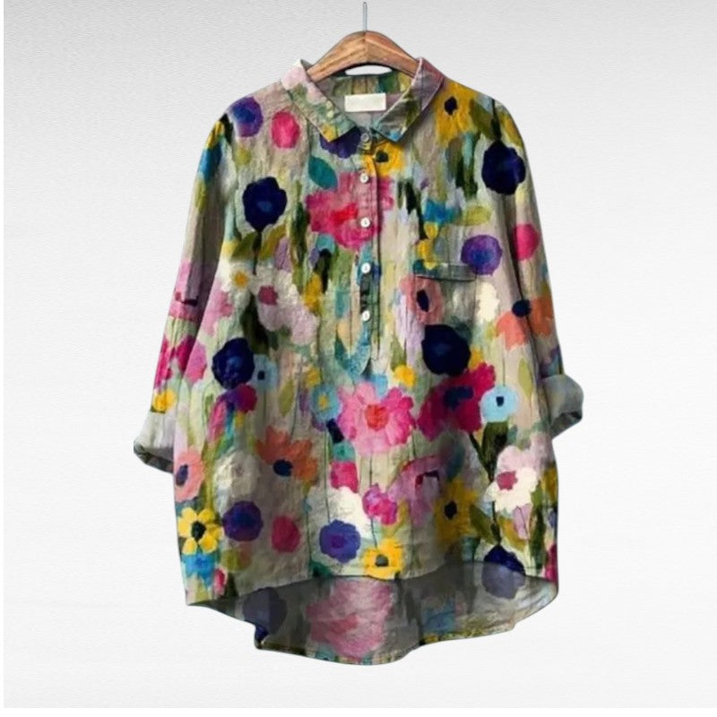 Seraphina | Artistic Floral Blouse