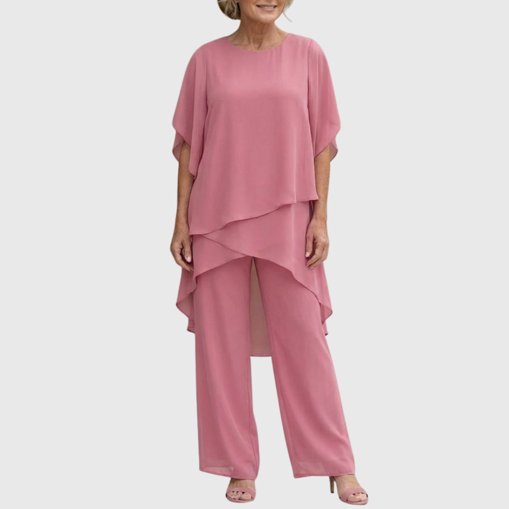 Linda Set with Draped Palazzo Pants