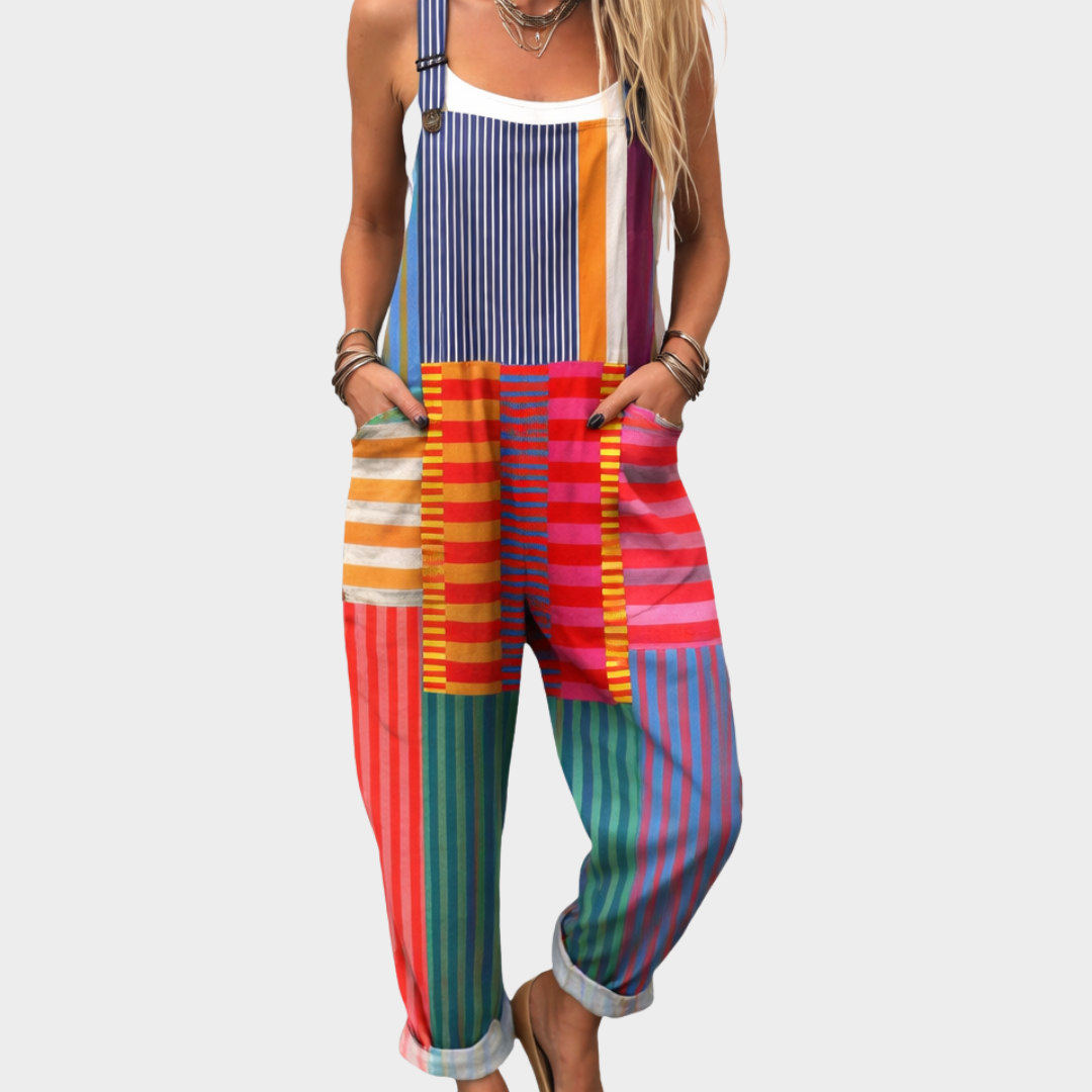 Comfortable Printed Overall | Multicolor
