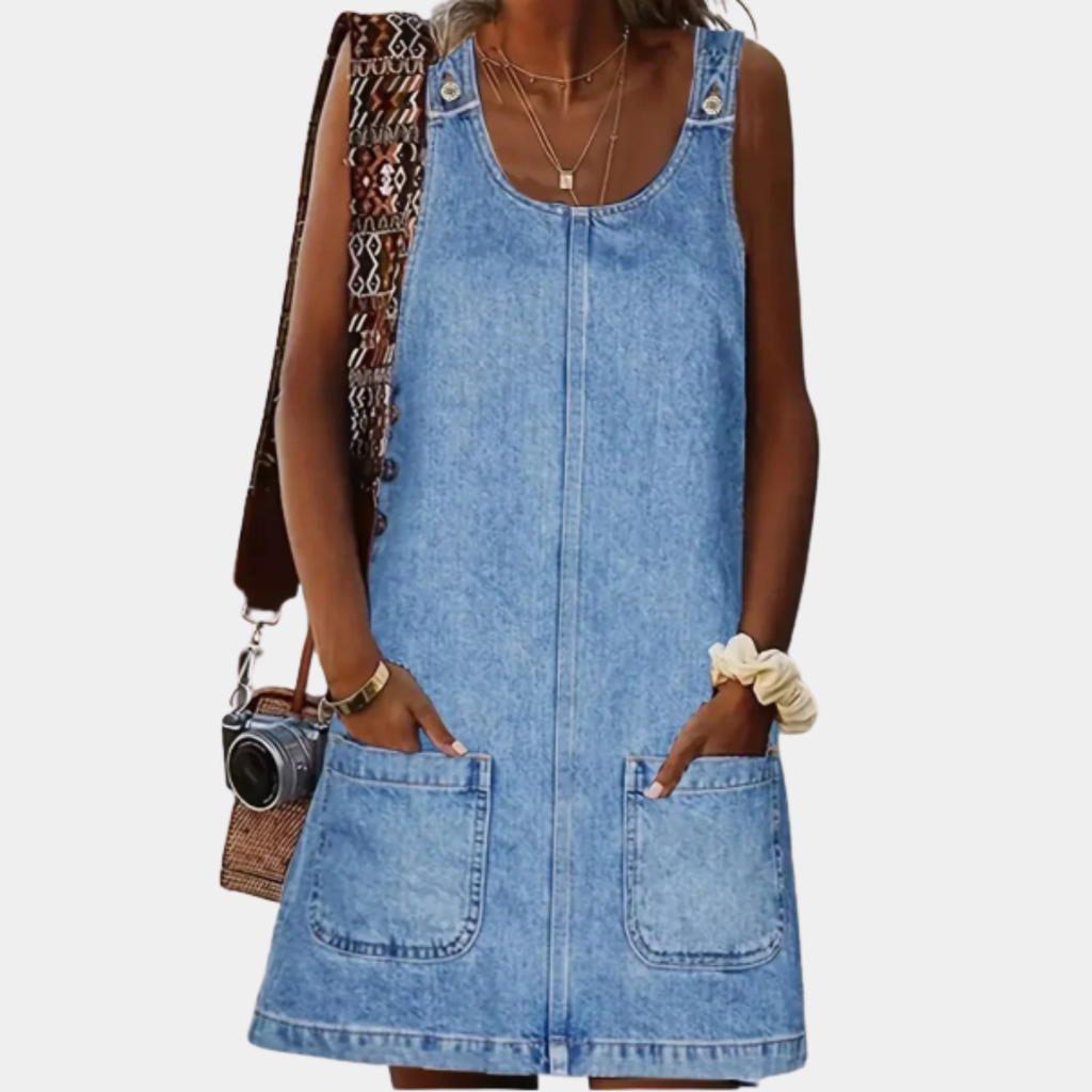 Saylor Relaxed Denim-Look Dress