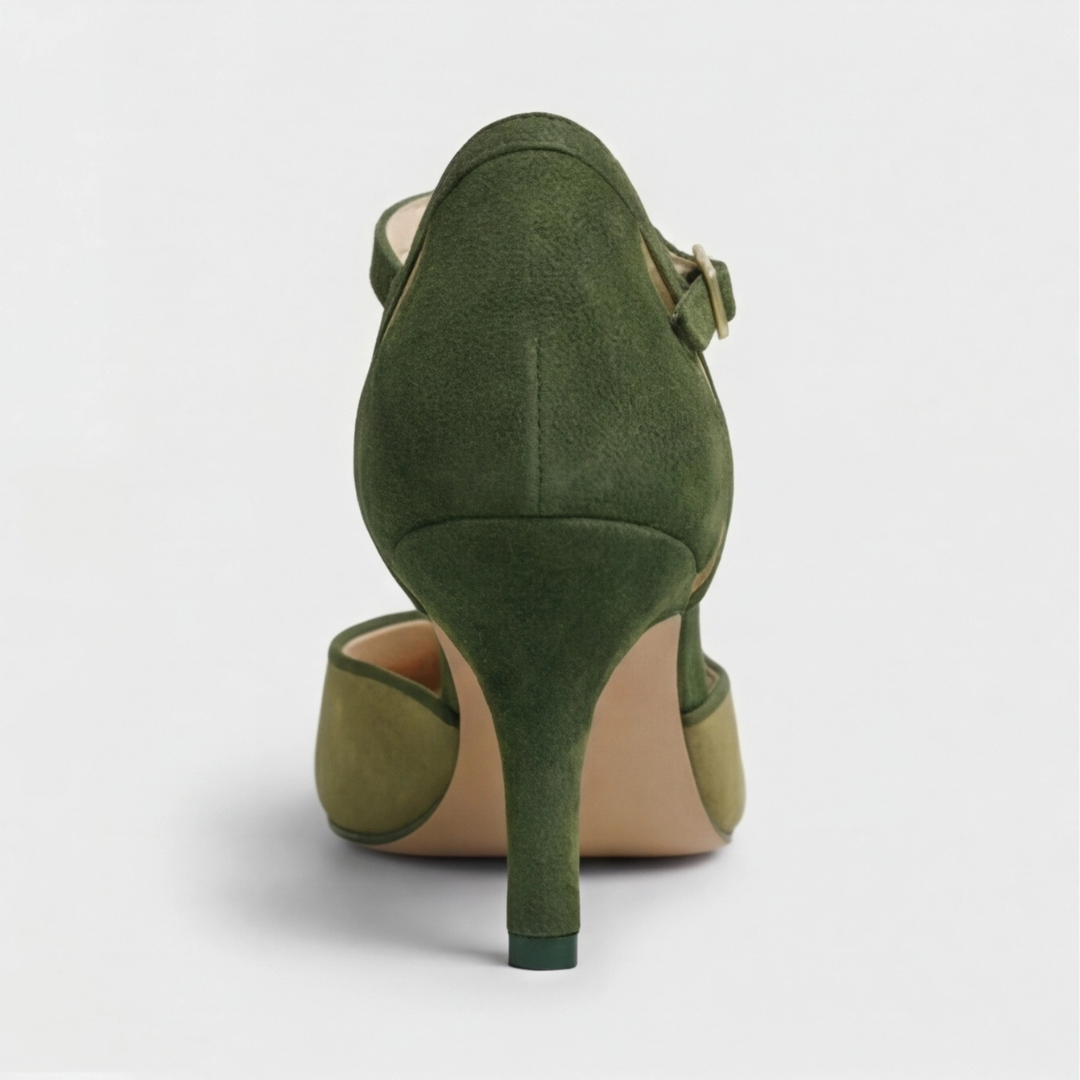 Coralise | Women's Two-Tone Kitten Heel Slingback Pumps