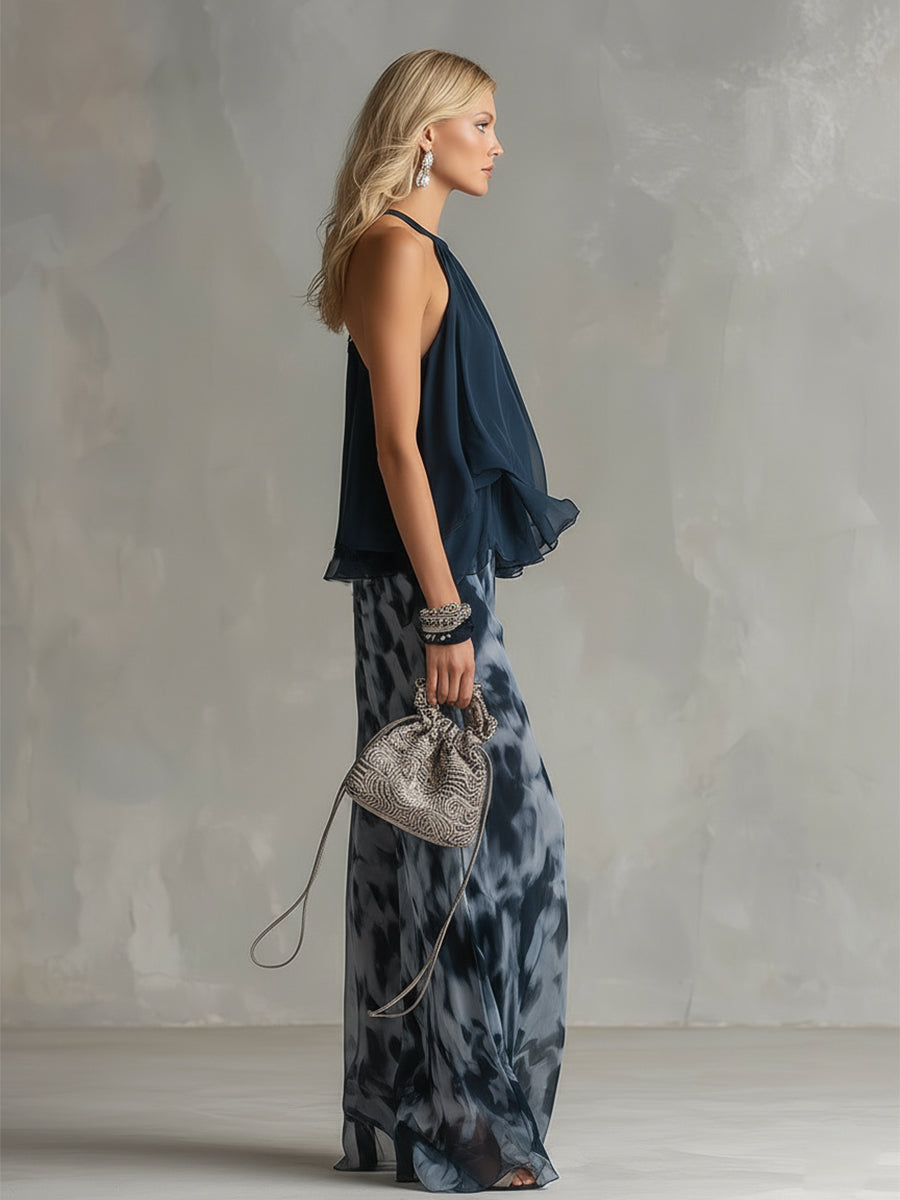 Elise | Flowing Top and Wide Pants Set