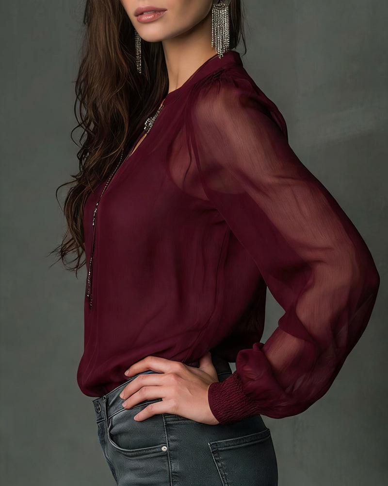 Jacky 1/2 Zip Blouse