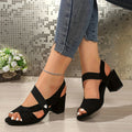 Elara | Women's Cross Strap Block Heel Pumps