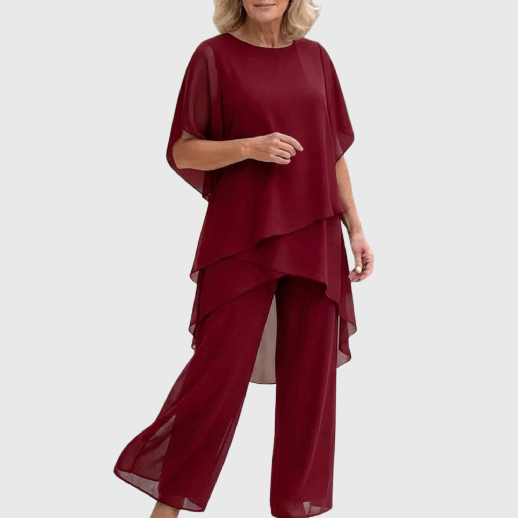 Linda Set with Draped Palazzo Pants