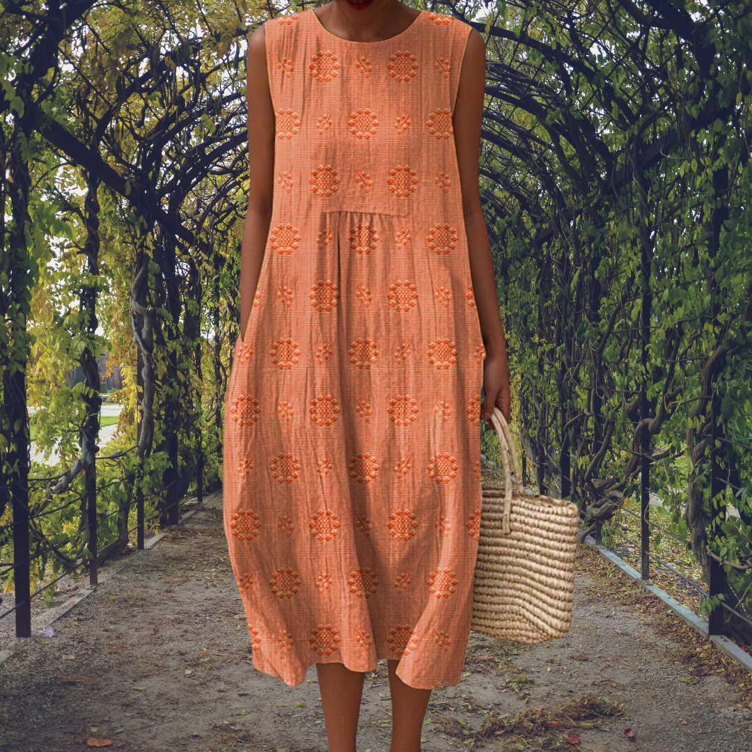 Aikaterini | Elegant Sleeveless Dress with Pockets