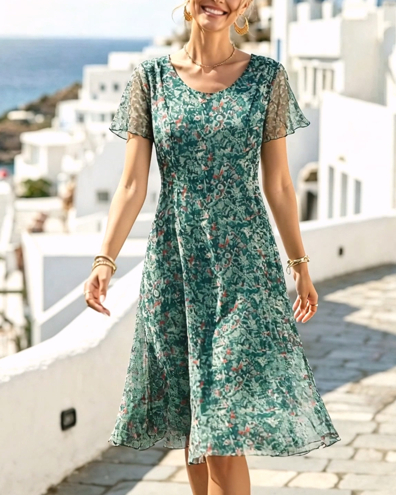 Ana | Loose Floral Midi Dress