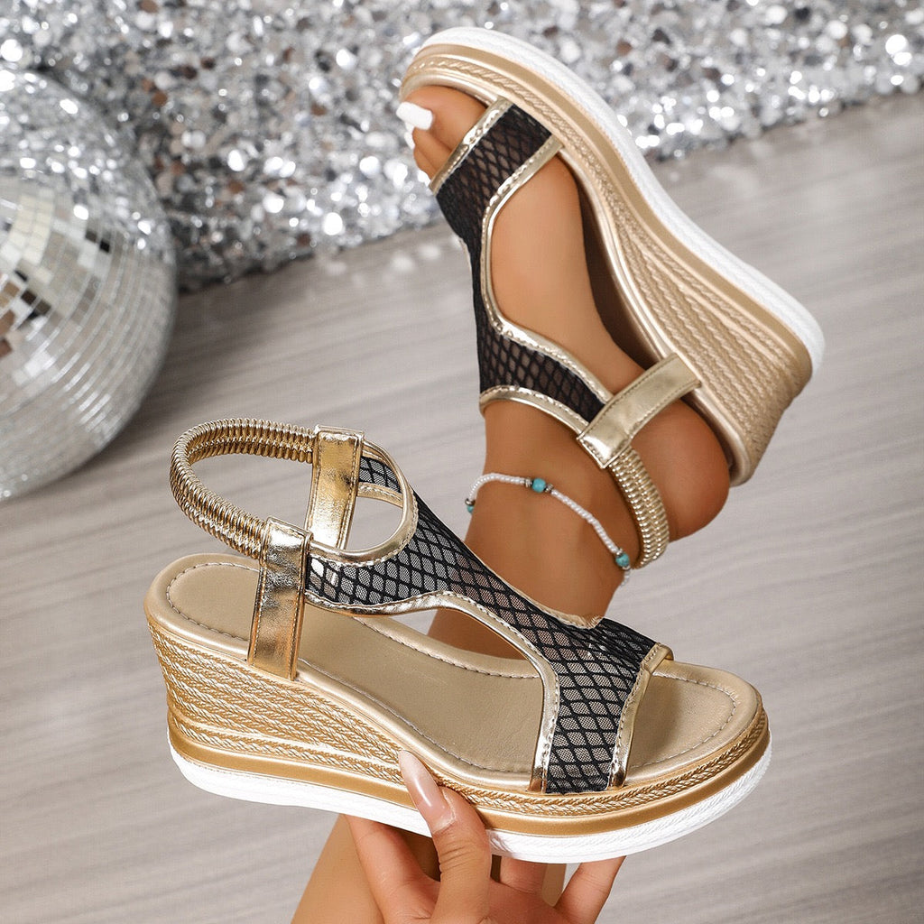 Hailey | Ergonomic Mesh Wedge Sandal