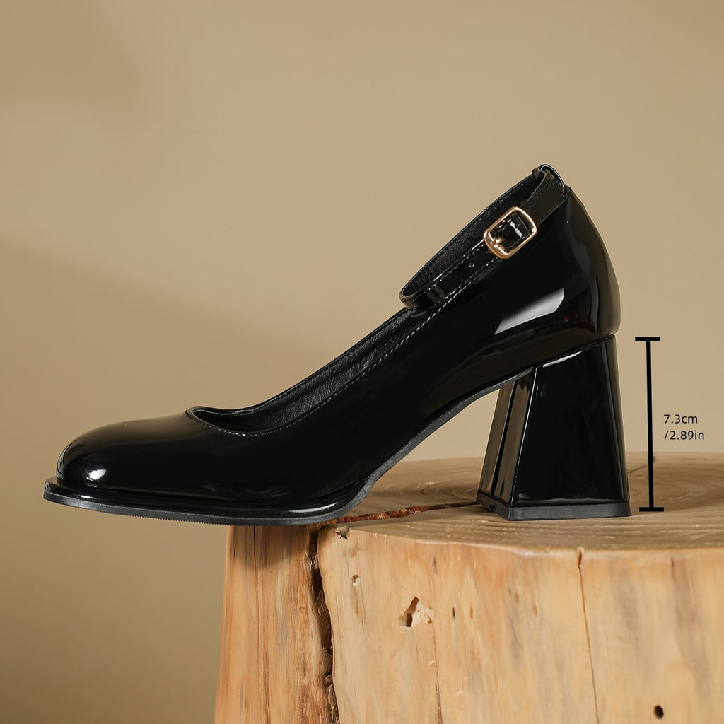 Celeste | Women's Patent Block Heel Sandals