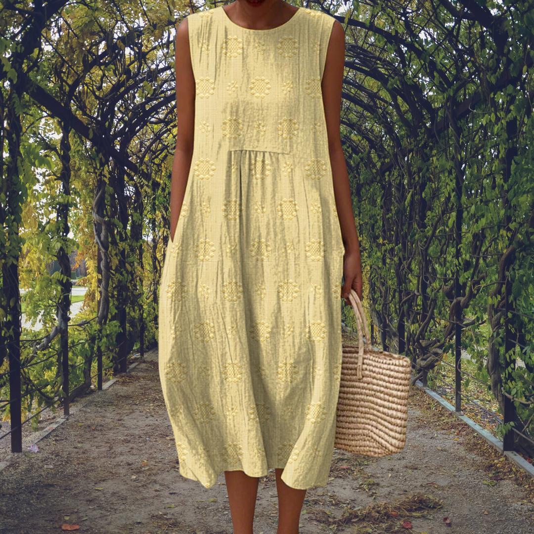 Aikaterini | Elegant Sleeveless Dress with Pockets