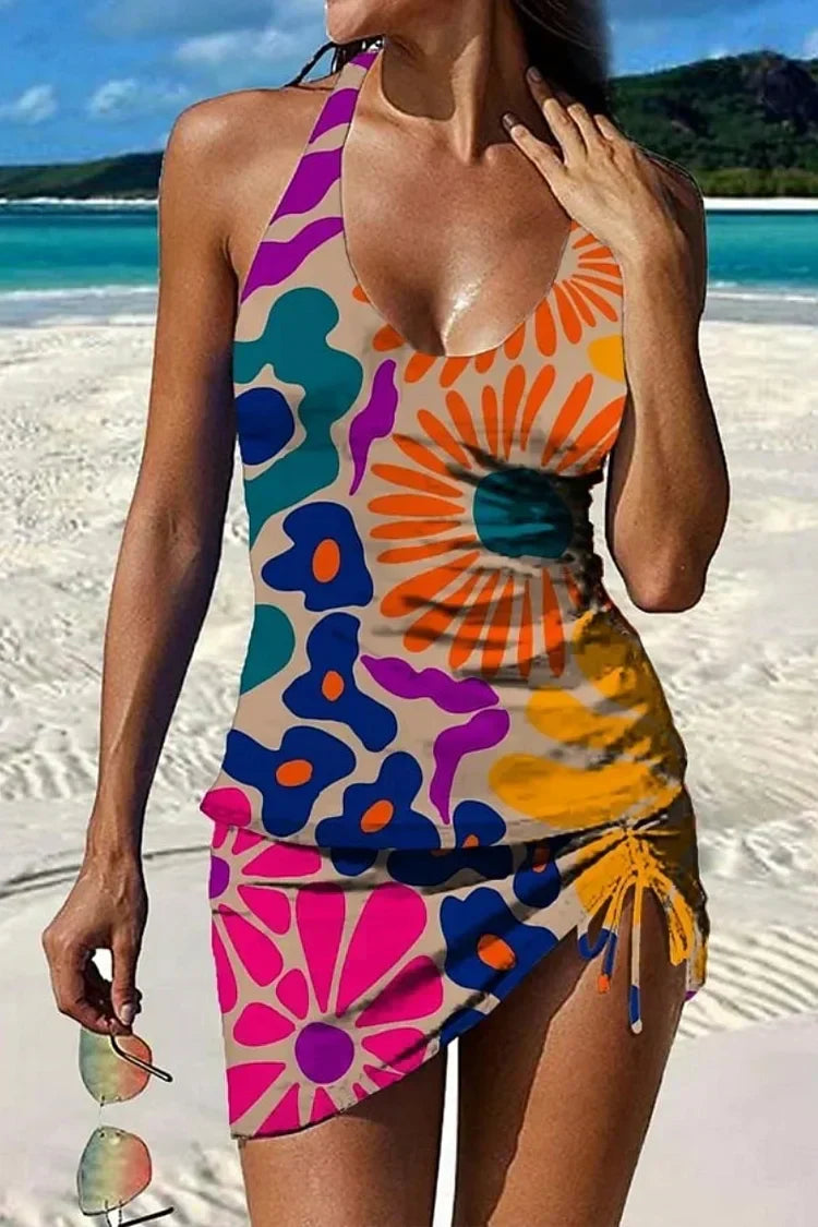 Fiesta | Graphic Floral Tankini with Shorts