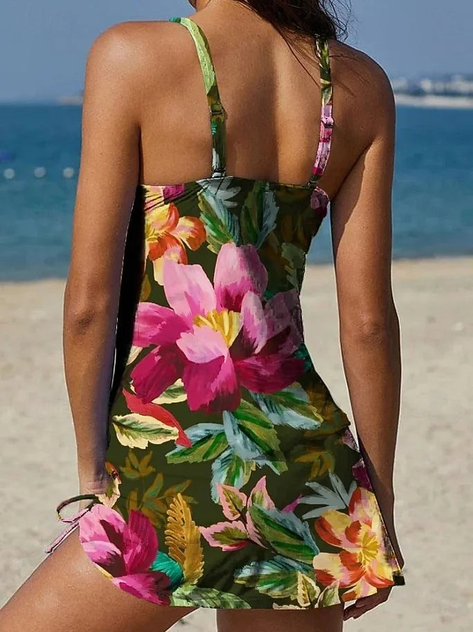 Fiesta | Graphic Floral Tankini with Shorts