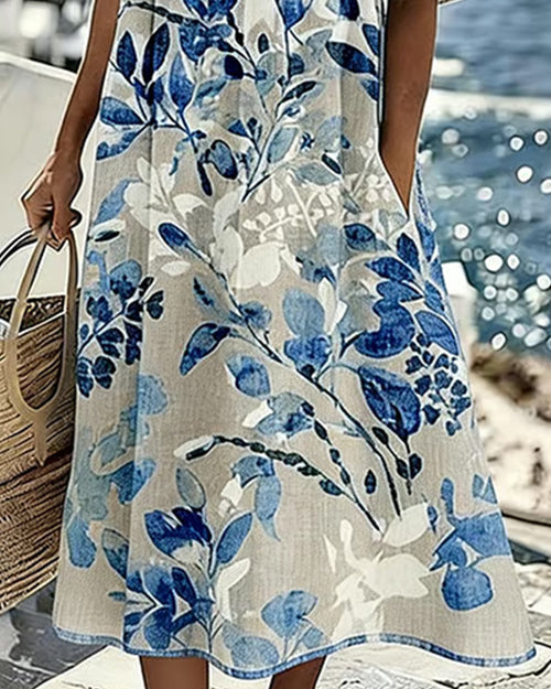 Alba | Loose Floral Midi Dress