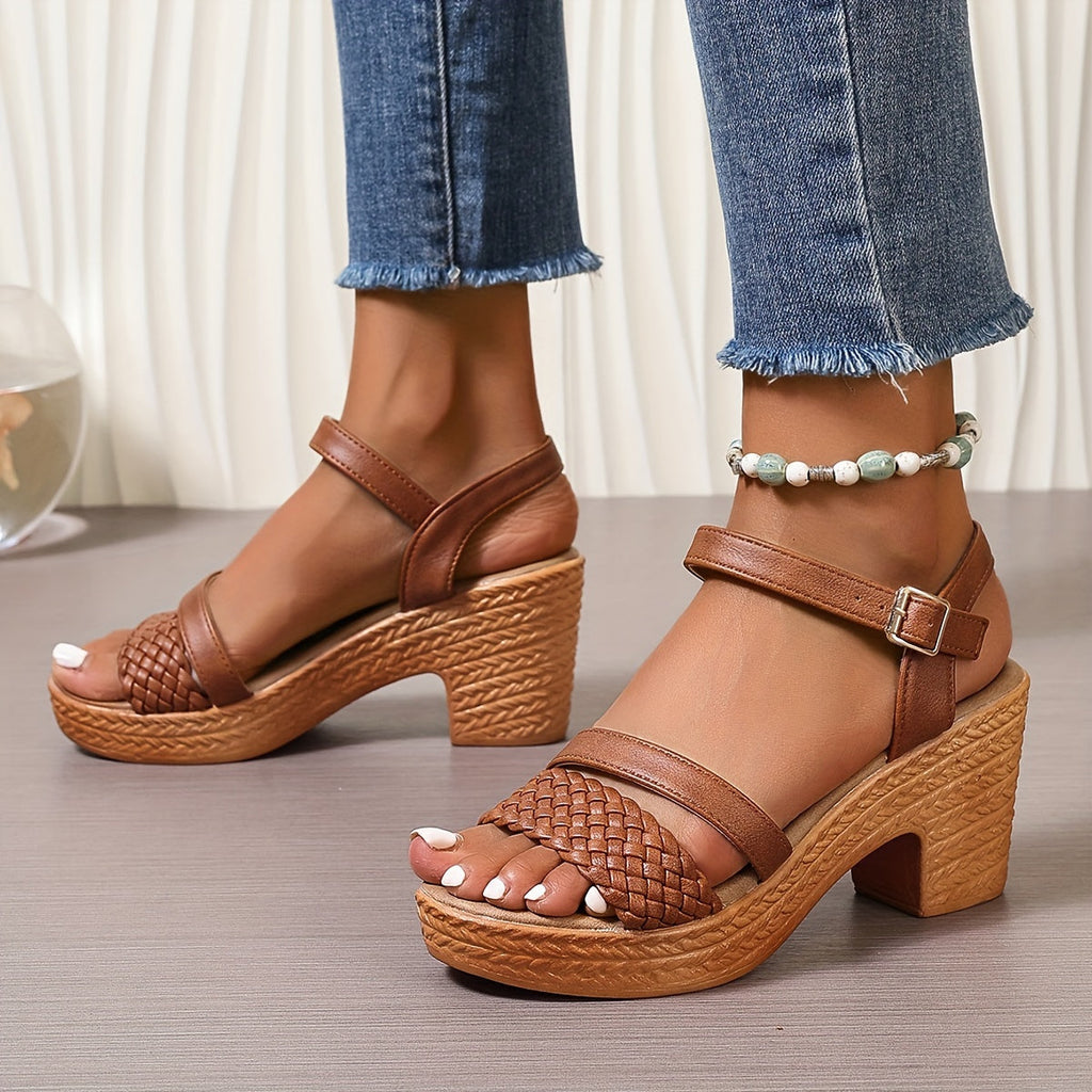 Haven | Braided Block Heel Sandals
