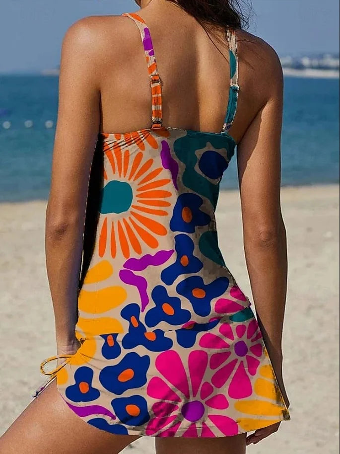 Fiesta | Graphic Floral Tankini with Shorts