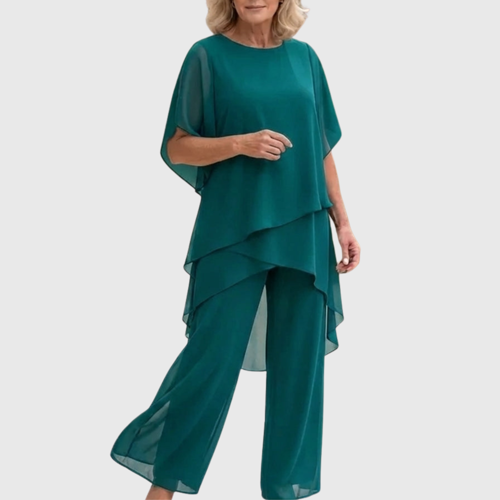 Linda Set with Draped Palazzo Pants