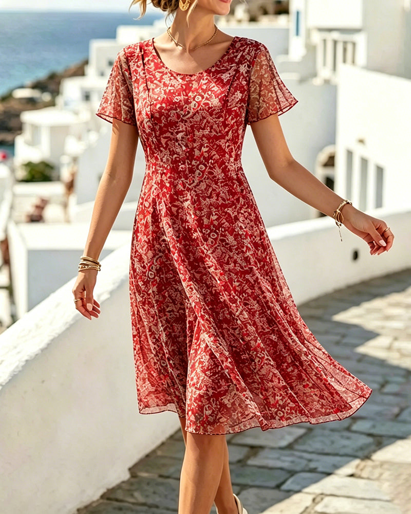Ana | Loose Floral Midi Dress