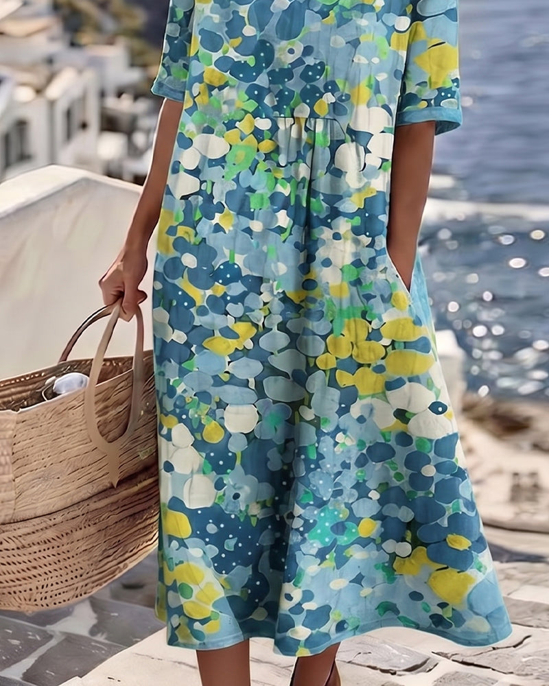Elena | Loose Printed Midi Dress
