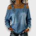 Elama | Off | Shoulder Denim Top