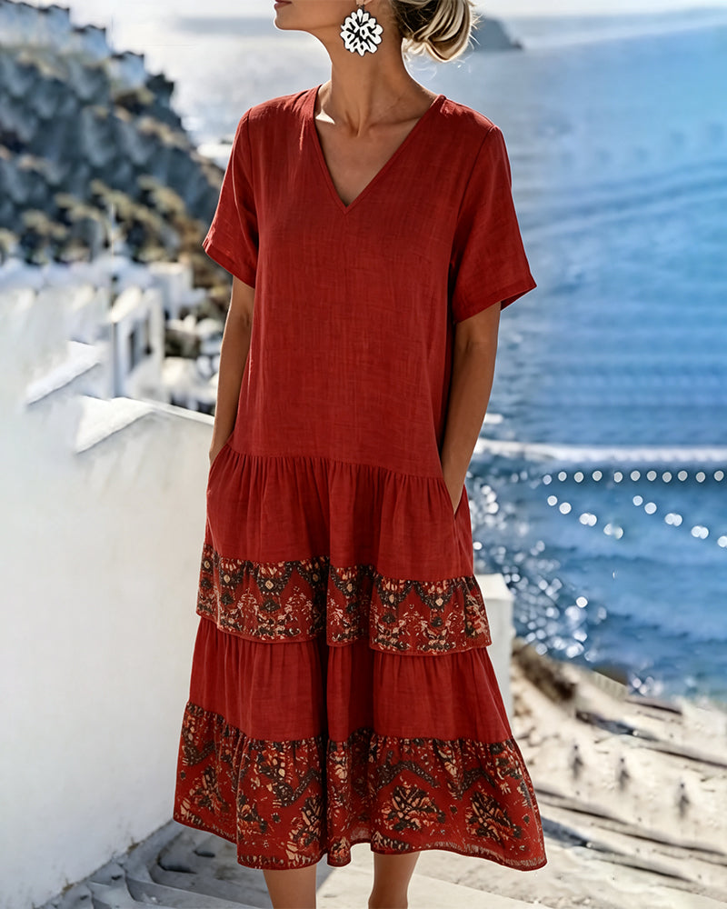 Martina | Loose Floral Midi Dress