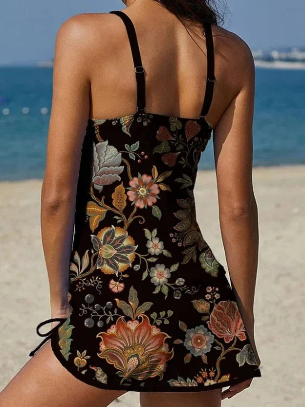Fiesta | Graphic Floral Tankini with Shorts