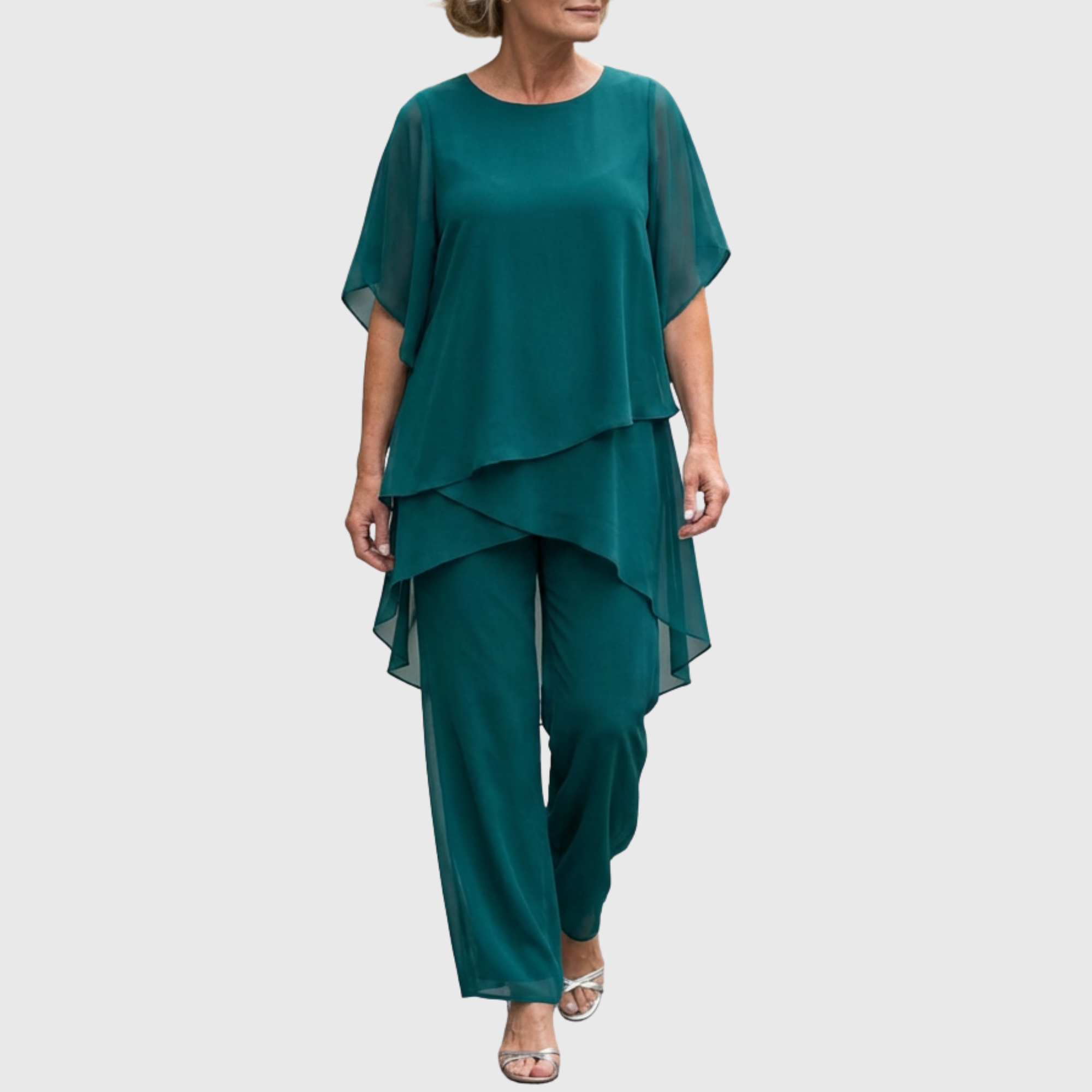 Linda Set with Draped Palazzo Pants