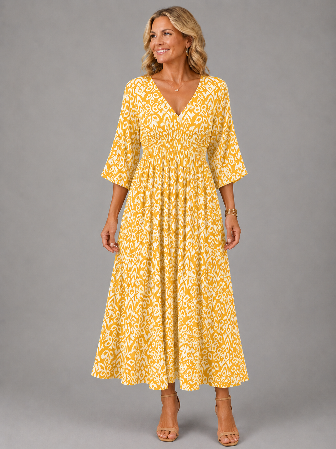 Althea | Bohemian Flow Midi Dress