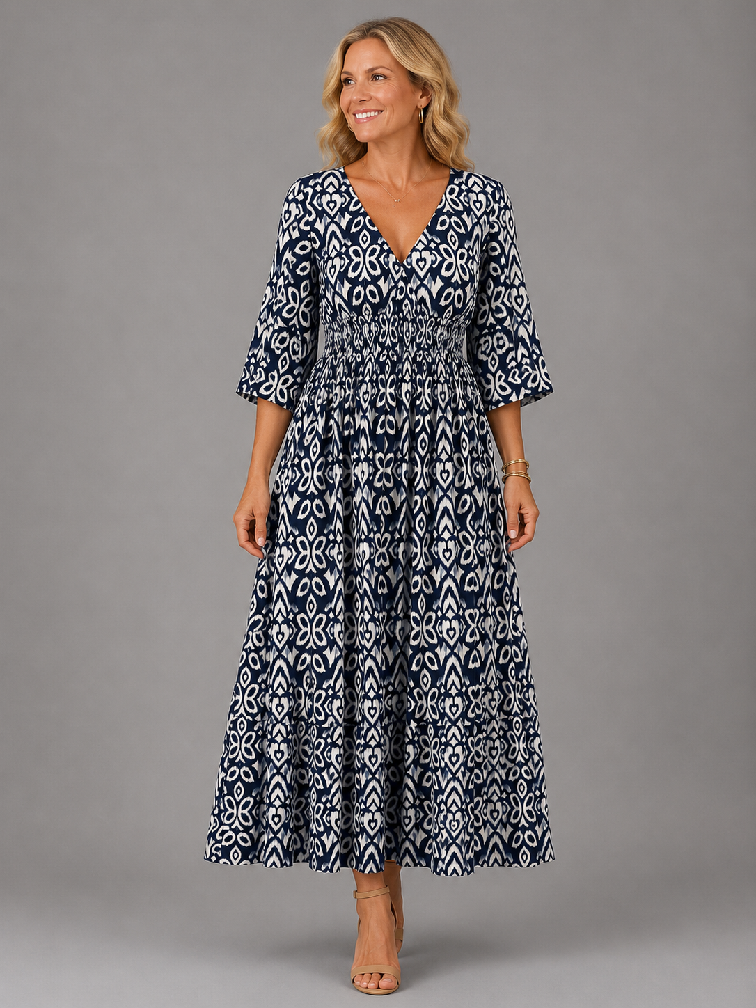 Althea | Bohemian Flow Midi Dress