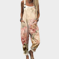Comfortable Printed Overall | Beige