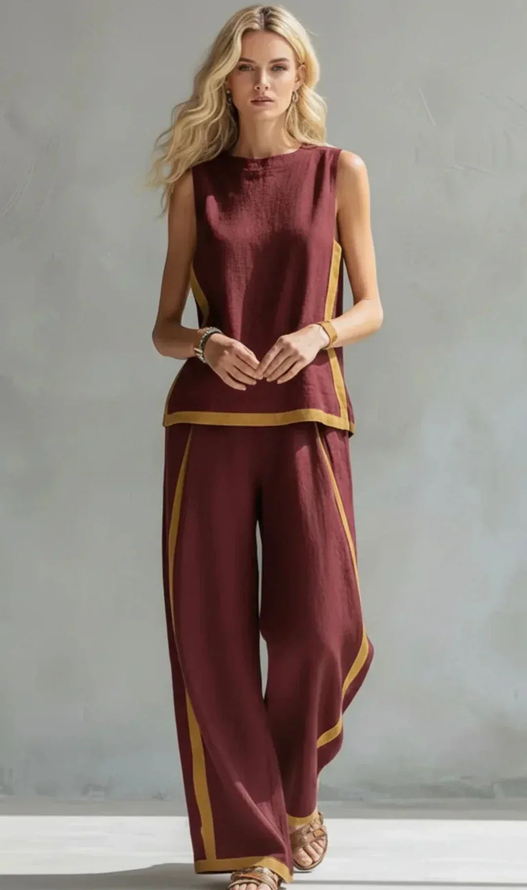 Ursula | Vest and Pants Two-Tone Set