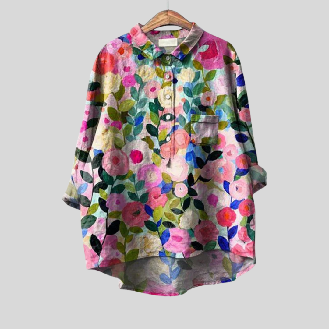 Seraphina | Artistic Floral Blouse