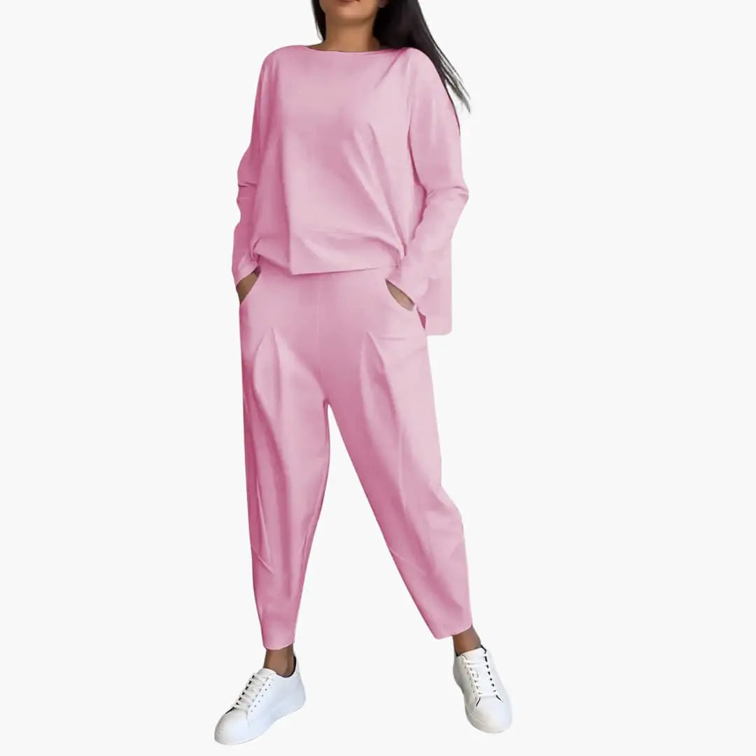 Thea Round Neck Two-Piece Set