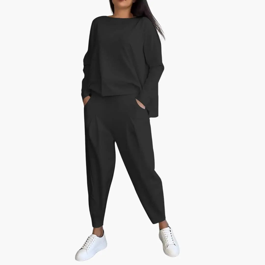 Thea Round Neck Two-Piece Set