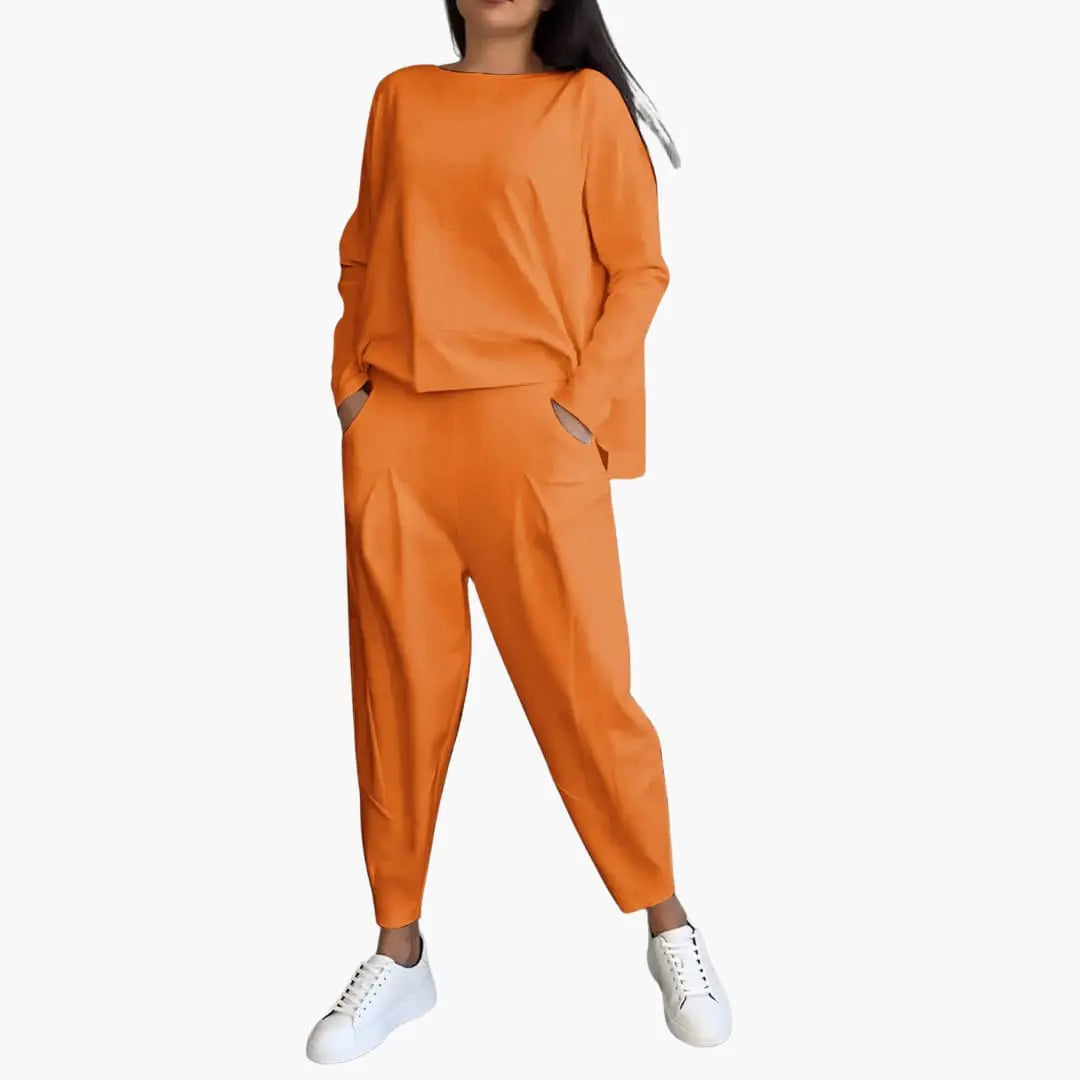 Thea Round Neck Two-Piece Set