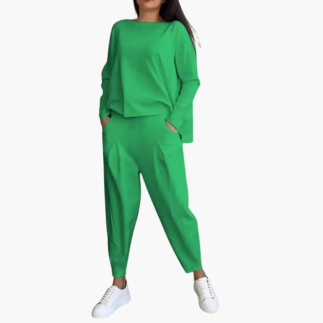 Thea Round Neck Two-Piece Set