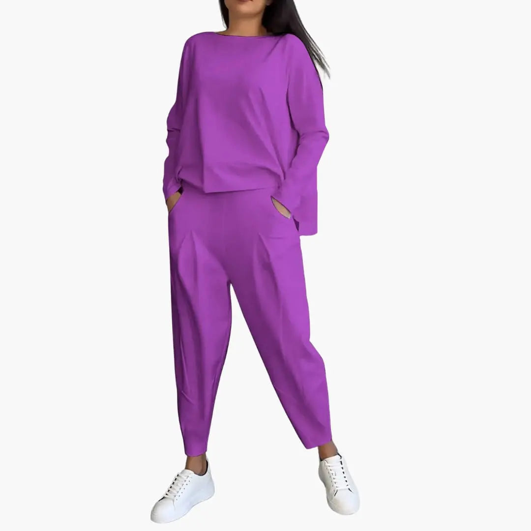 Thea Round Neck Two-Piece Set