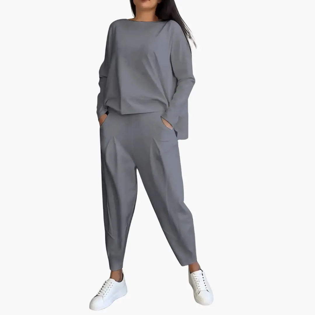 Thea Round Neck Two-Piece Set