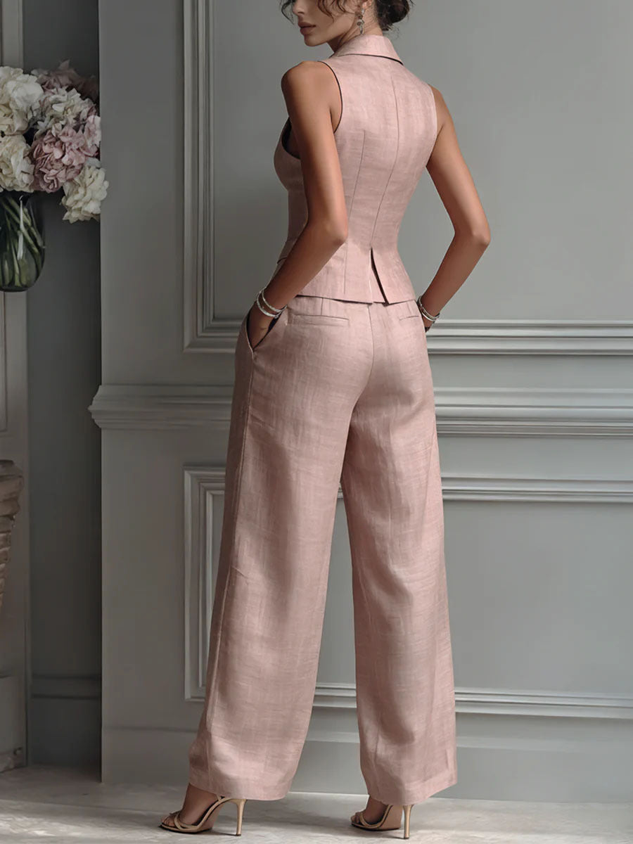 Victoria | V-Neck Button Two-Piece Set