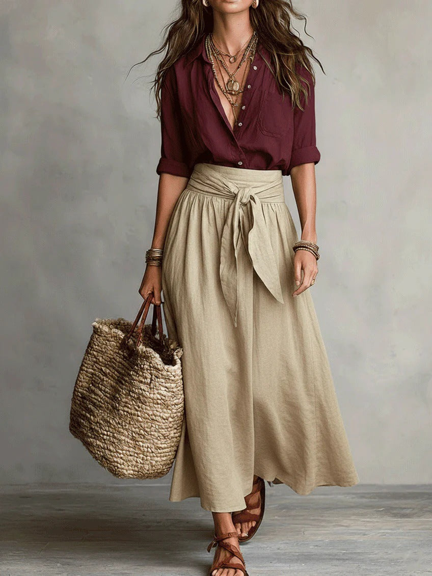 River | Two-Piece Top and Midi Skirt Set