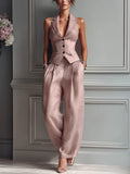 Victoria | V-Neck Button Two-Piece Set