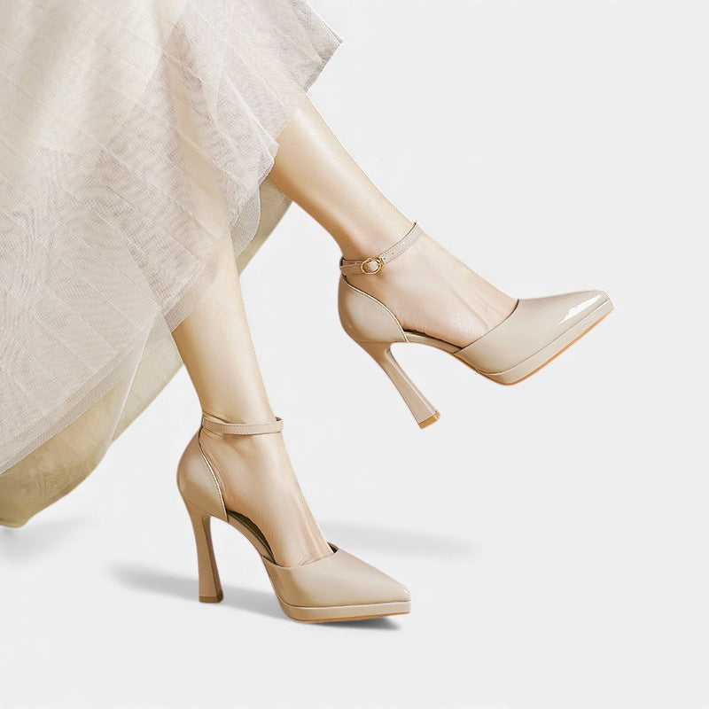 Evette | Women's Leather Block Heel Pumps