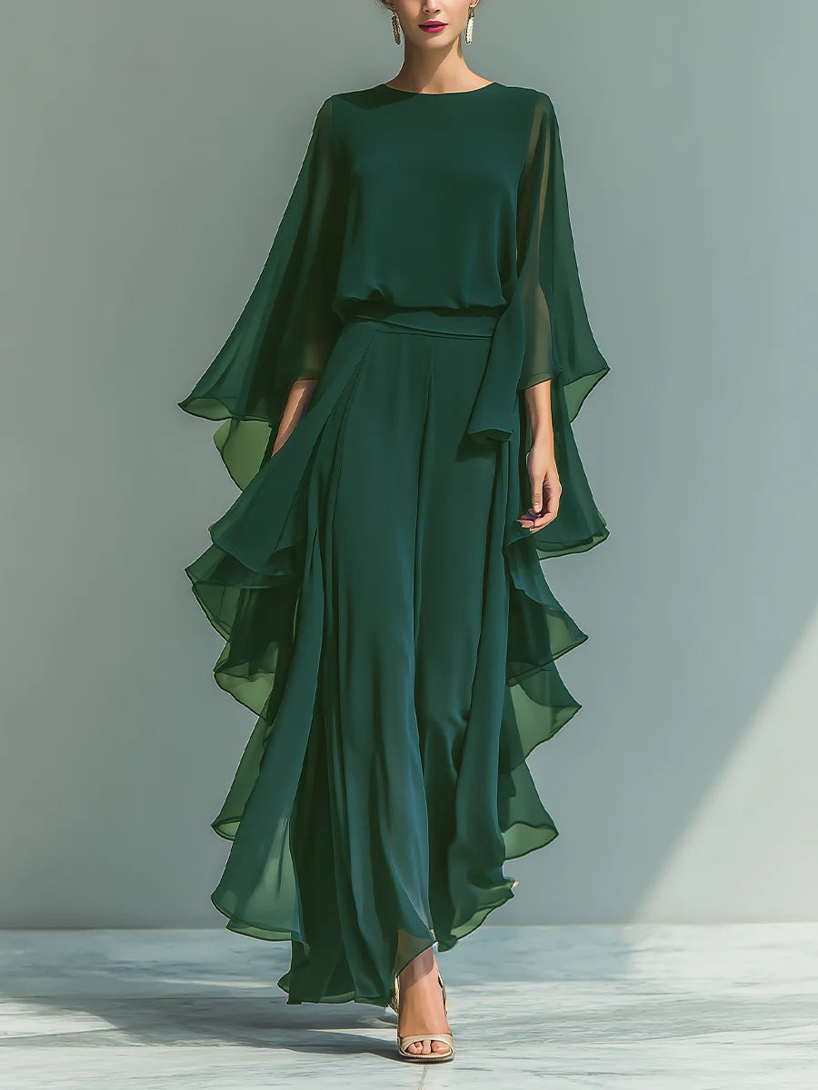 Aurelia Elegant Flowing Evening Jumpsuit