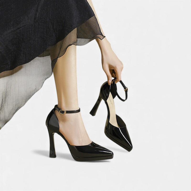 Evette | Women's Leather Block Heel Pumps