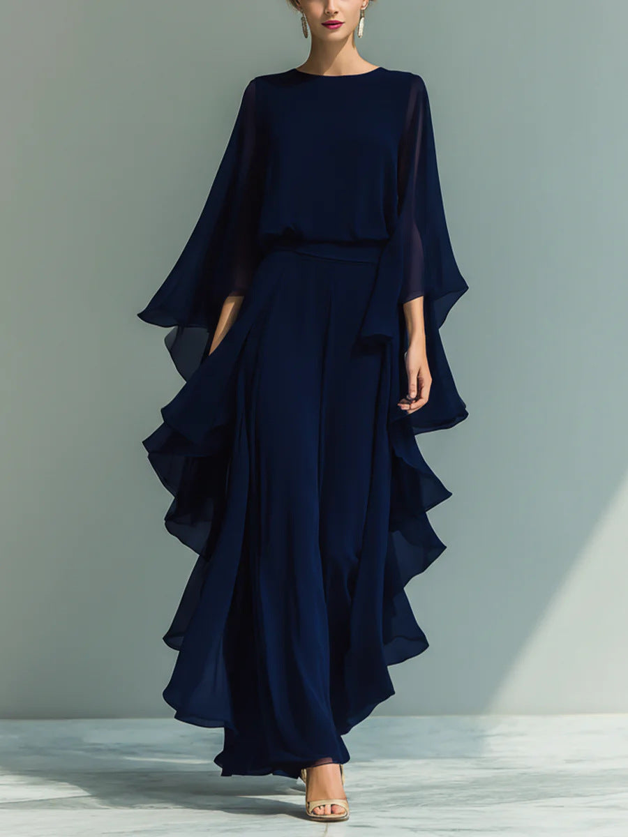Aurelia Elegant Flowing Evening Jumpsuit